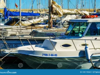 torredembarra-spain-september-luxury-boats-marina-bay-costa-daurada-beautiful-yachts-motor-tourist-seaside-town-135119562